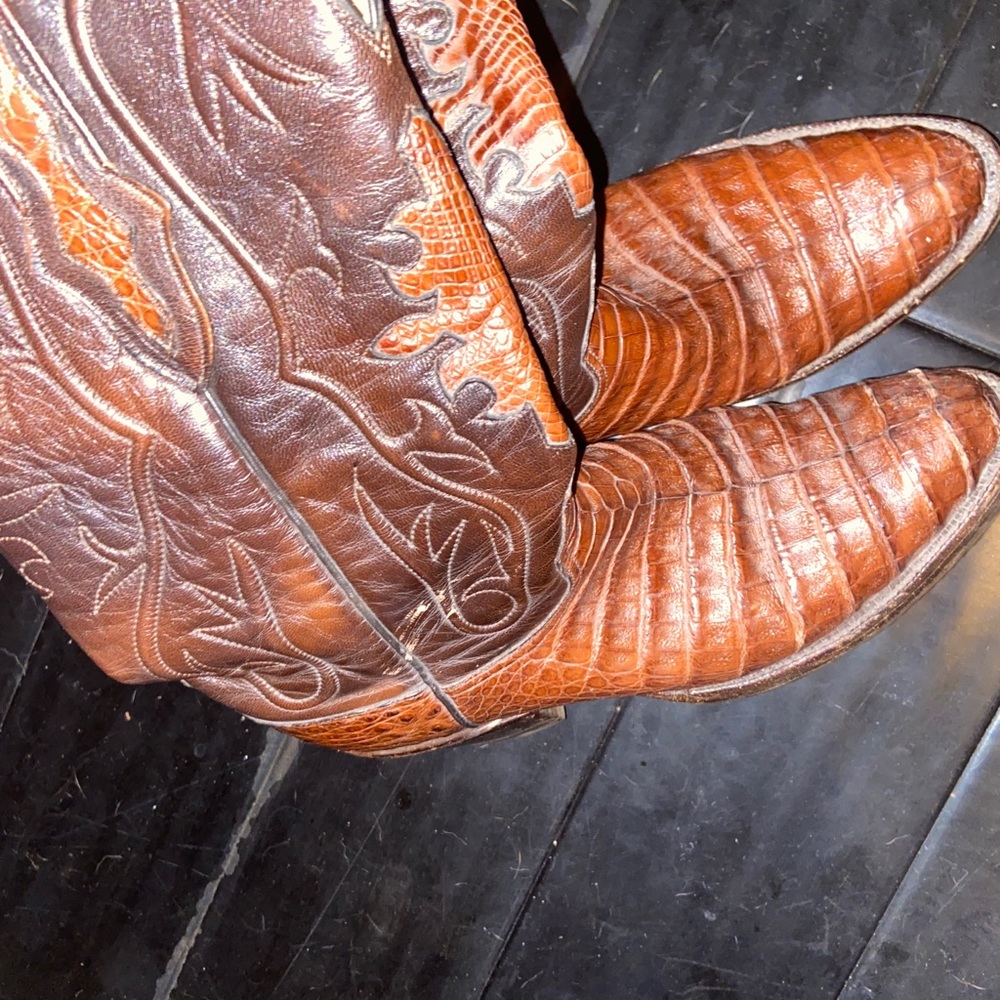 REAL Alligator Skin Black Jack Cowboy Boots